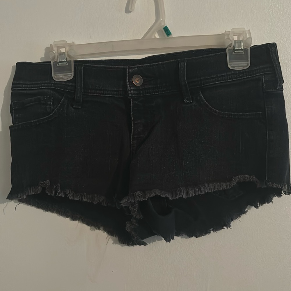 Hollister Black Denim Shorts Size 5